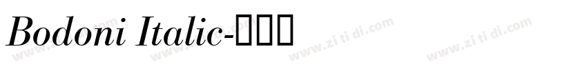 Bodoni Italic字体转换